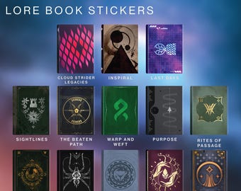 Destiny Lightfall Lore Book Stickers