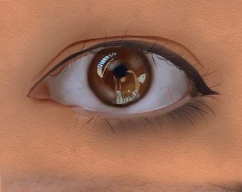 Custom Iris Painting, Eye Art, Customized Eye Painting, Personalized Decor, Digital Painting, Personalized Gift to Friends and Family