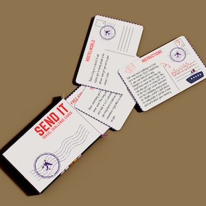 Cartão postal cartões de viagem baralho de cartas para viajantes desafios cartões de viagem cartão de presente baralho de viagem ousa cartões de jogo de aventura