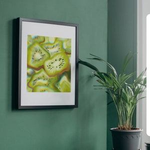 Kiwi geschnitten Obst svg Kiwis Exzentrische Wandkunst Dimensionale Wandkunst Kiwipflanze Malerei Obst-Kunst-Dekor Obstkunst Küche Obst-Wandkunst-Set