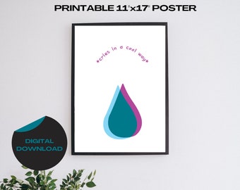 Lustige *schreit cool* Wand-Dekor druckbares Poster - Digital Download Poster - Wand-Dekor mit Humor, lustiges Poster für große Schreier