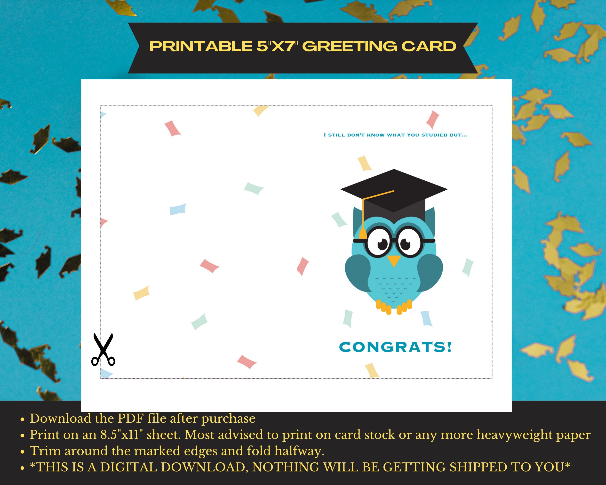 CONGRATS Graduation Card 'I Still Don't Know What You Studied But ...