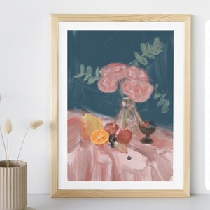 Eccentric Wall Art French Still Life Oil Canvas Still Life Print Bundle Dimensional Wall Art Fruit Still Life Oil Painting Flower Art Decor