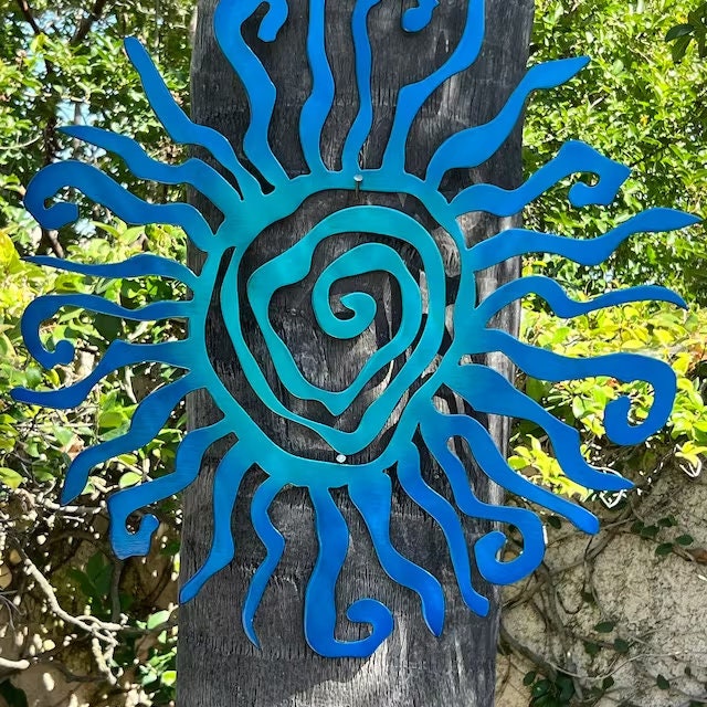 Metal Wall Art Outdoor Decoration Sun Metal Art Wacky Sun Etsy Australia