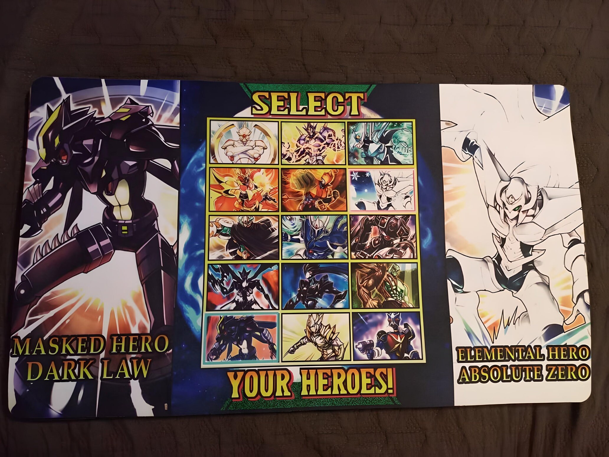 Yugioh Playmat Masked Hero Dark Law Elemental Hero Absolute Etsy
