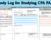 CPA FAR Exam Study Log: Weekly Planner, Motivational Quotes (Digital Download PDF)