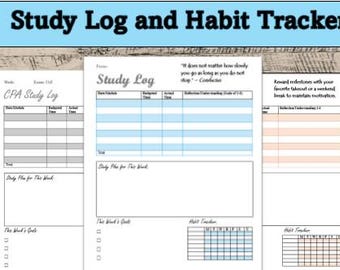 Printable Weekly Study Planner: Student Exam Prep Journal (Digital Download