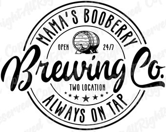 Mama's Booberry Brewing Co SVG, Funny Breastfeeding Design (Digital Download)