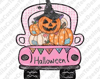 Fröhliches Halloween Png, Halloween LKW Png, Boo Png, LKW Png, Kürbis Png, digitaler Download, Sublimationsdesign, Halloween Vibes Png, Hexe Png