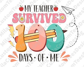 Min lärare överlevde PNG, lärare PNG, presenter till lärare PNG, uppskattning av lärare PNG, tillbaka till skolan PNG, sublimeringsdesign