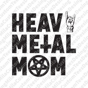 Heavy-Metal Mama-Svg, Goth Mama-Svg, Muttertags-Svg, Rock'n'Roll-Mama-Svg, Coole Mama-Svg, Mama-Leben-Svg, Musik-Liebhaber-Svg