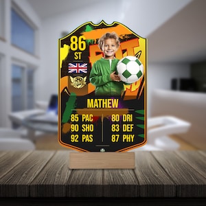 Personalisierte Fußballkarte, Original FutCard Design, Fußballfan Geschenk, Individuelle Fußballkarte, Einzigartiges Geschenk für ihn, Geburtstagsgeschenk für Mann