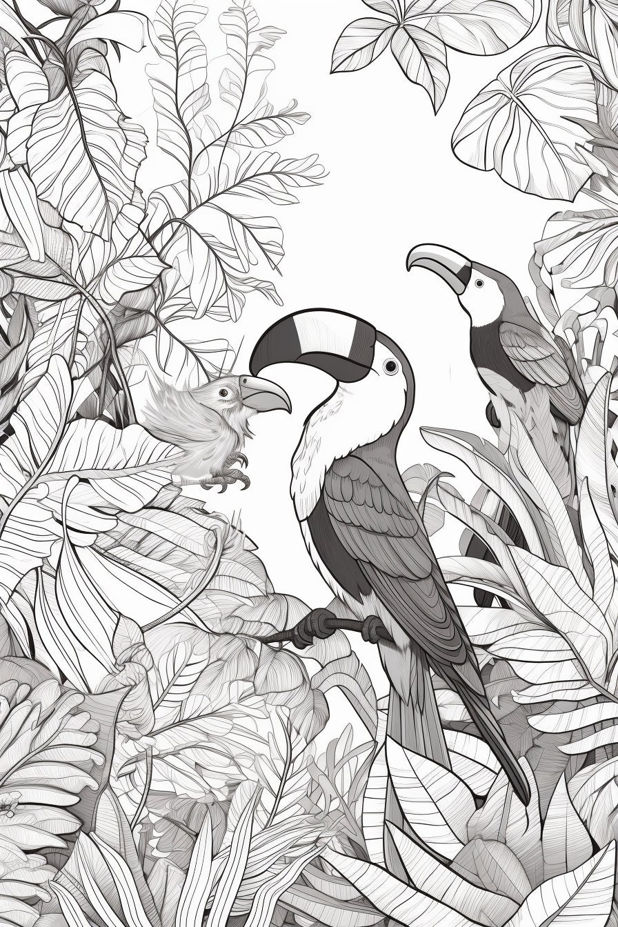 30 Rainforest Animals Colouring Pages, Amazing Patterns, Adult ...