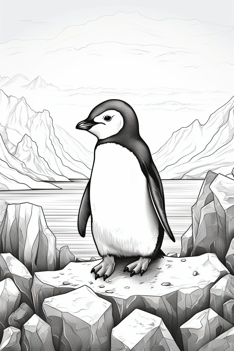 20 Penguin Kids Colouring Pages, Amazing Patterns, Kids Colouring Book ...