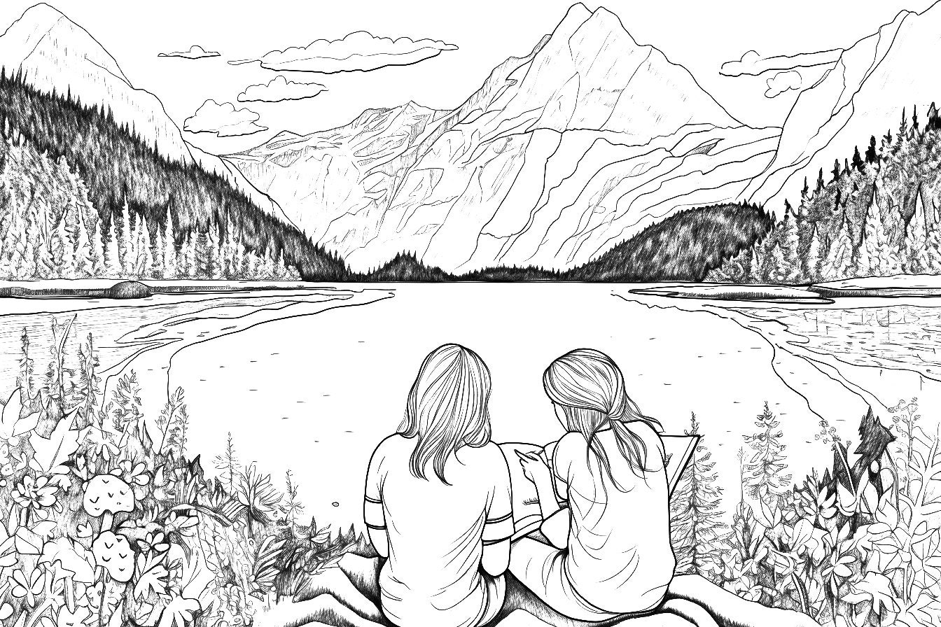 50 Sisters Colouring Pages, Amazing Patterns, Adult Colouring Book ...