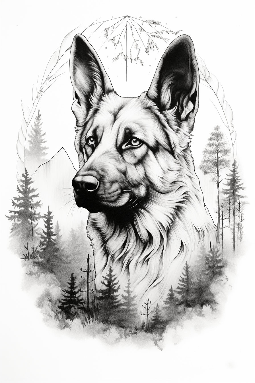 20 German Shepherd Kids Colouring Pages, Amazing Patterns, Kids ...