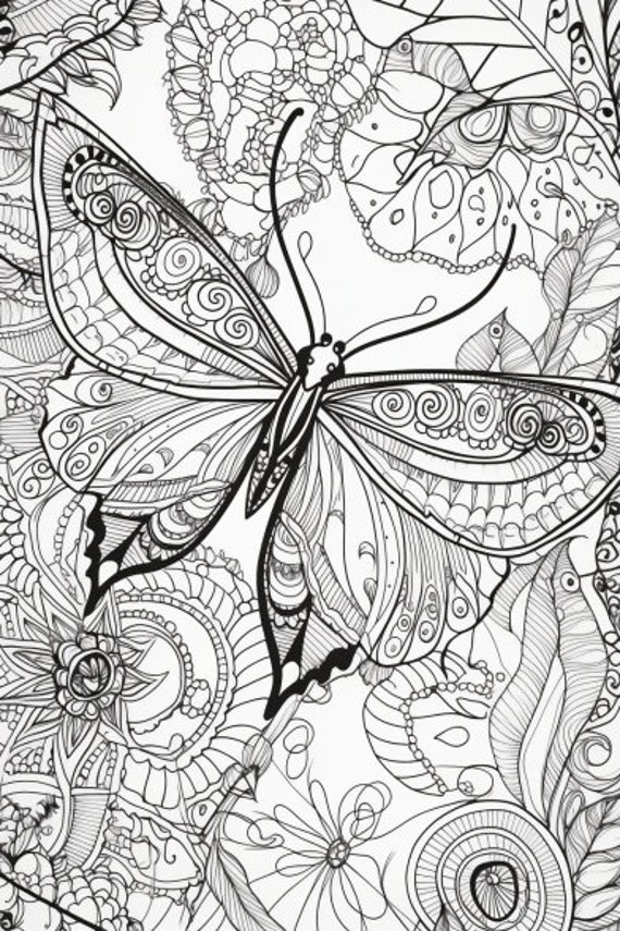 Libros Para Colorear Para Adultos: Mandala Mariposas Paginas Para Colorear  (Libros de Mandalas Intrincados Para Adultos) Volumen 1