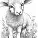 30 Baby Sheep Colouring Pages, Amazing Patterns, Adult Colouring Book ...