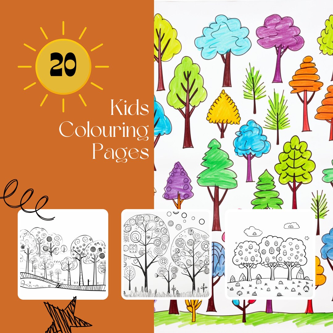 Tree Pattern For Colouring 20 Trees Kids Colouring Pages, Amazing Patterns, Kids Colouring Book ...