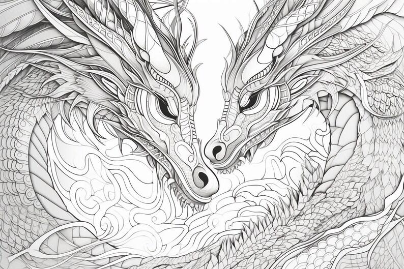 50 Dragon Mandala Colouring Pages for Adults Amazing Patterns - Etsy UK