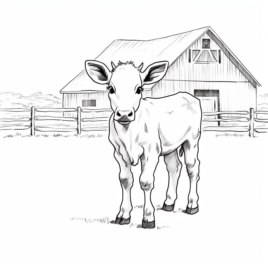 20 Baby Cows Kids Colouring Pages, Amazing Patterns, Kids Colouring