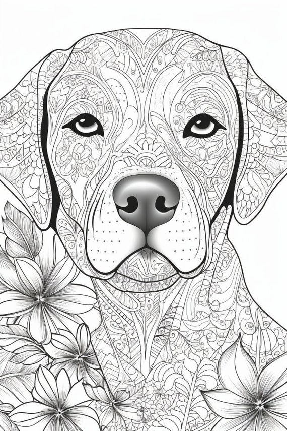 Dog Mandala Coloring Pages