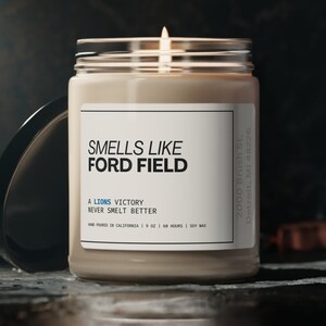 Ford Field Candle | Detroit Lions Candle | Funny Candle Gift | 100% Soy Candle | Vegan | Clean | Hand-poured in America