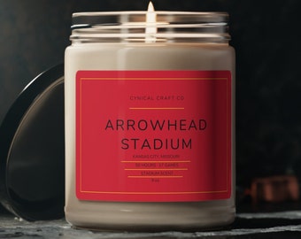 Arrowhead Stadium Candle, Kansas City Chiefs Football Candle, Chiefs Football Gift, NFL Home Decor, 100% Soy Candle