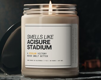 Acisure Stadium Candle | Pittsburgh Steelers Candle | Funny Candle Gift | 100% Soy Candle | Vegan | Clean | Hand-poured in America