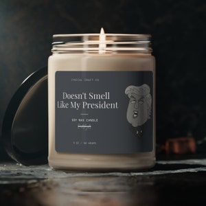 Not My President Candle  | Funny Candle Gift | Political Gift | Liberal Meme | 100% Soy Candle | Vegan | Clean | Hand-poured in America