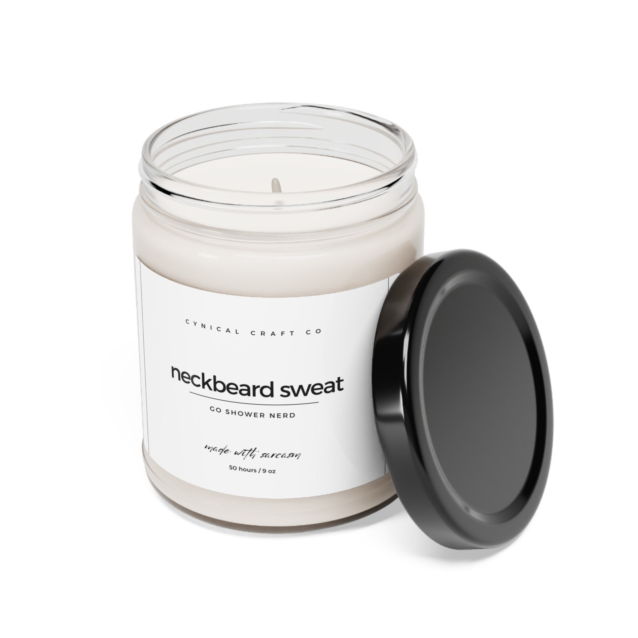 Neckbeard Sweat Candle Funny Candle Gift 100 Soy Candle Vegan Clean