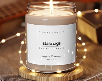 Vela de cigarrillos rancios / Regalo de vela divertido / Vela de soja 100% / Vegano / Limpio / Vertido a mano en Estados Unidos