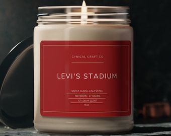 Levi's Stadium Candle, San Francisco 49ers Candle, San Francisco 49ers Football Gift, NFL Home Decor, 100% Soy Candle