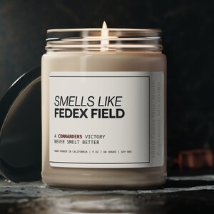 FedExField Candle | Washington Commanders Candle | Funny Candle Gift | 100% Soy Candle | Vegan | Clean | Hand-poured in America