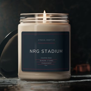 NRG Stadium Candle, Houston Texans Football Candle, Texans Football Gift, NFL Home Decor, 100% Soy Candle