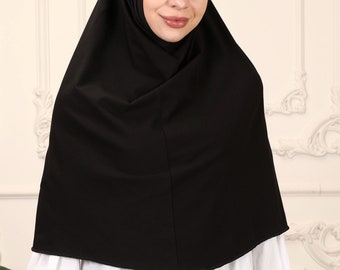 Sufle Khimar Niqab couche unique Jilbab Femme Hijab muslimwear muslimah Soie muslimdress islamicdress foulard hijabdress Prayerdress noir