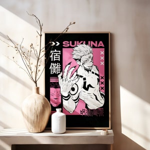 Jujutsu Kaisen Poster Wall Art, Manga Art Japanese Anime Poster, Anime Art Print, Kinji, Satoru Gojo, Anime Manga Poster