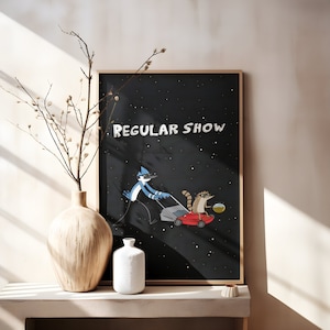 Regular Show The Beatles Poster, Regular Show Poster, Regular Show Series Poster, Rigby And Mordecai, Muscle Man Benson ,Gift From Her
