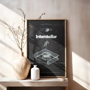 Poster del film Interstellar, tela artistica da parete di fantascienza