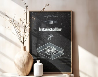 Interstellar Movie Poster, Sci-Fi Canvas Wall Art