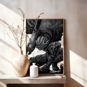Berserk Posters, Manga Art, Anime Wall Print, Minimalist Painting, Guts, Griffith, Casca, Judeau, Berserk Poster Prints, Guts Poster