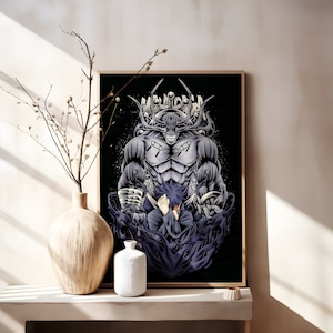 Jujutsu Kaisen Poster Wall Art, Manga Art Japanese Anime Poster, Anime Art Print, Kinji, Satoru Gojo, Anime Manga Poster