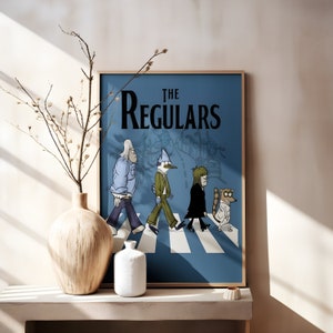 Regular Show The Beatles Poster, Regular Show Poster, Regular Show Series Poster, Rigby And Mordecai, Muscle Man Benson ,Gift From Her