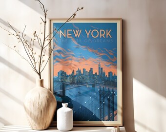 Chrysler Building Art Deco Poster: New York City Print