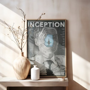 Affiche du film Inception, affiche du film Inception, toile d&#39;art murale de haute qualité, décoration de chambre, affiche du film Inception pour cadeau, art mural science-fiction