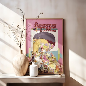 Adventure Time Poster, Adventure Time TV Show Poster, Finn Jack Print, Adventure Time Series, Animated Series Poster, Home Decoration