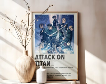 Attack on Titan Poster, Minimalist Anime Art Print