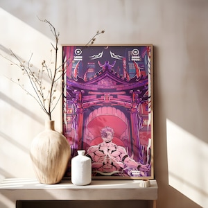 Jujutsu Kaisen Poster Wall Art, Manga Art Japanese Anime Poster, Anime Art Print, Kinji, Satoru Gojo, Anime Manga Poster