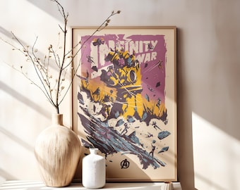 Plakat filmowy Avengers: Wojna bez granic: dekoracja pokoju dziecięcego