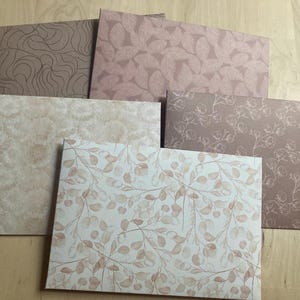 Couleur café - enveloppes rectangulaires 15.5 cm x 10.5 cm  avec cartes 15 cm x 10 cm - fabrication artisanale
